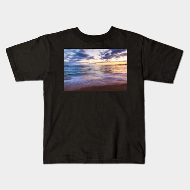 Kauai Sunset Kids T-Shirt by JeffreySchwartz